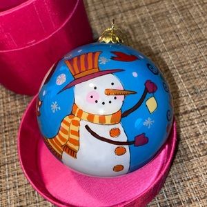 li bien pier 1 snowman and tree ornament 2007 Blue Christmas Limited